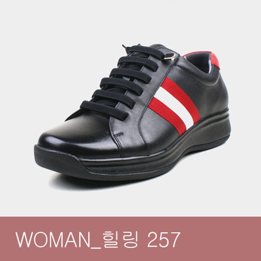 [Dr.K] Women's Comfort Sneakers Healing257 BLACK-Slip-on with Arch Support, Walking Shoes for Foot and Heel Pain Relief-Made in Korea